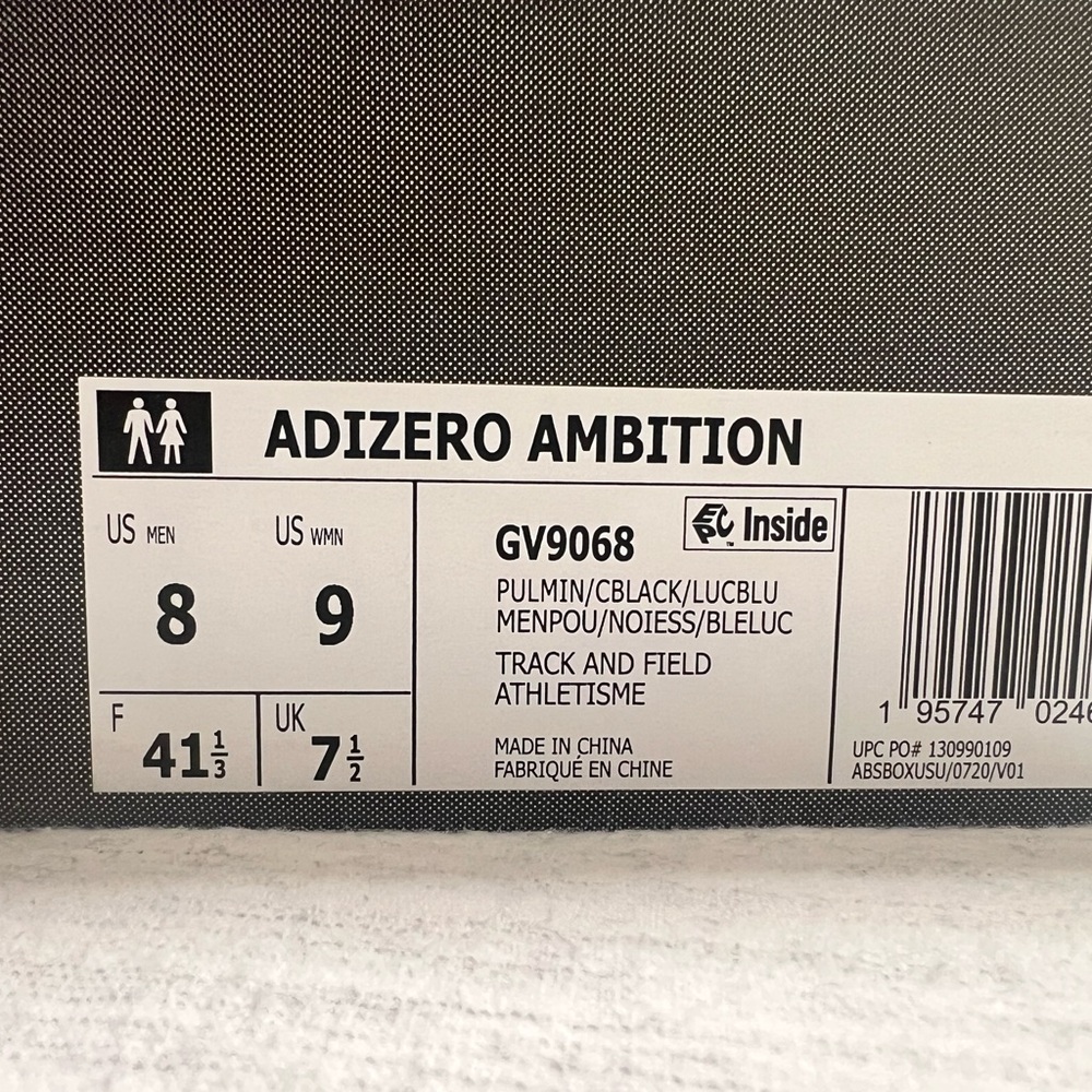 adidas Adizero Ambition Track Spikes, Women’s size 9/Men’s size 8 - Picture 5 of 5